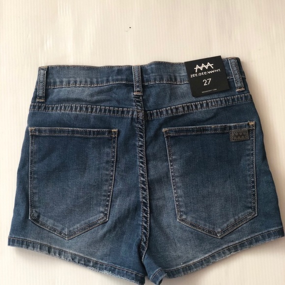 Nasty gal ZeeGeewhy Denim Blue Jeans shorts  27 - Picture 4 of 8